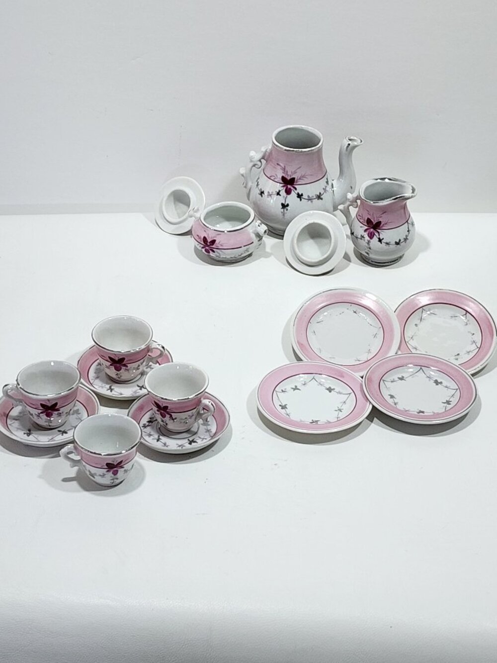 ANTIQUE 19th Century China Childs French Dejeuner Style Lunch Tea Set c1890 RARE - Picture 3 of 15